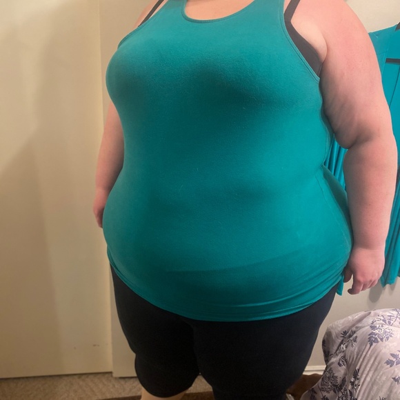 torrid Plus-Size Tank Top, Athletic Top, Teal Size 6X - Picture 2 of 2